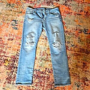 🔥🔥🔥NEW!!!.. American Eagle Airflex Plus slim patches jeans!!!